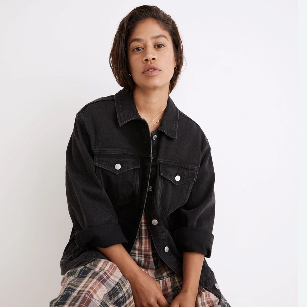 NWT Madewell Oversized Trucker Denim Jacket XS